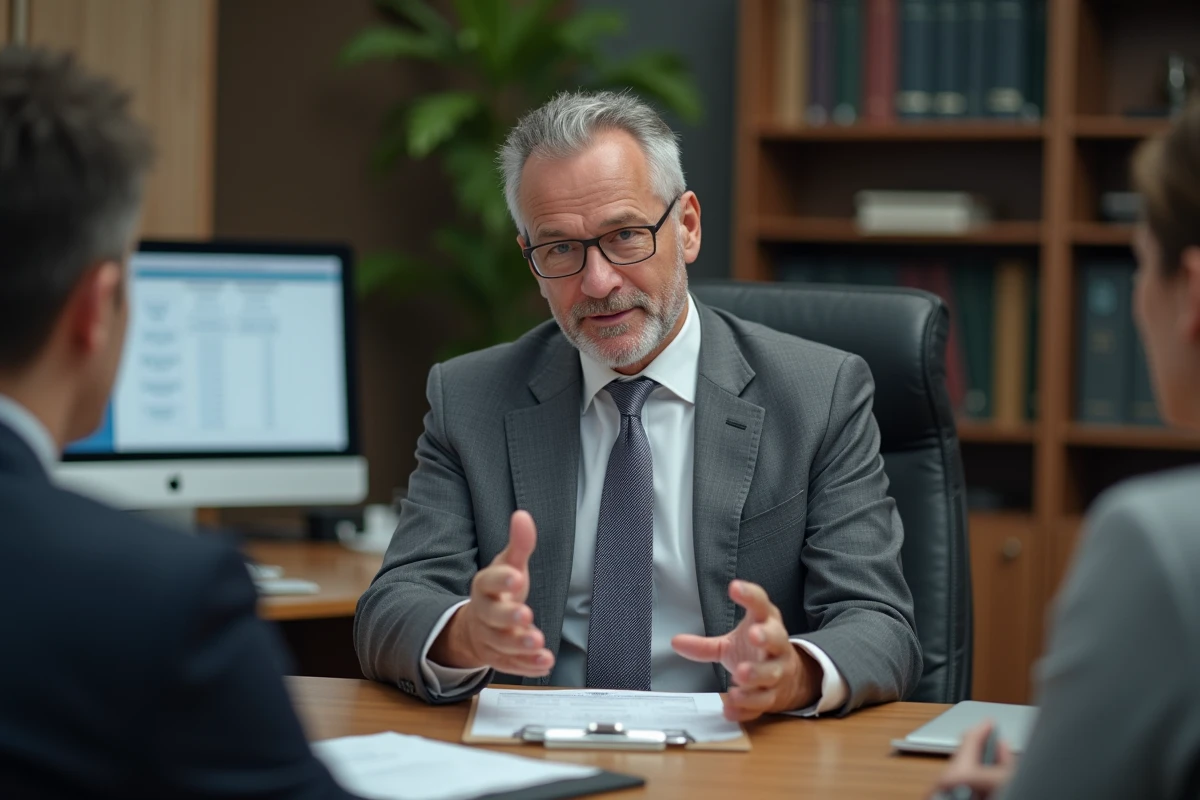Recruteur expliquant les critères d'évaluation d'un test à un candidat lors d'un entretien